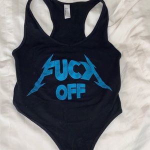 F*** off american apparel bodysuit